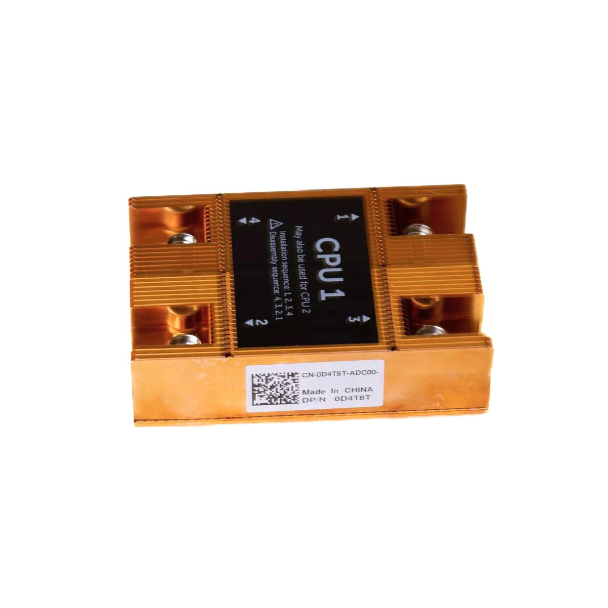 Dell D4T8T PowerEdge Server Blade 68mm CPU 1 Heatsink, certified refurbished